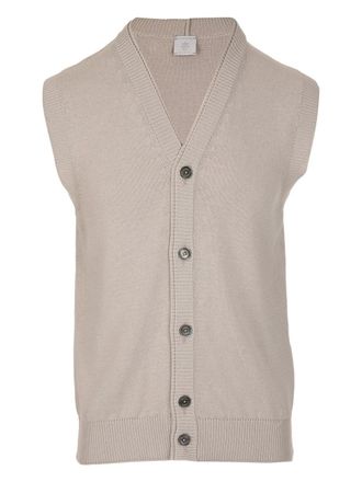 Eleventy Gilet met V-hals - Beige
