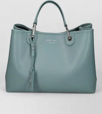Emporio Armani signature tote bag medium structured handles strap