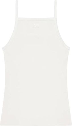 Courr&egrave;ges Tanktop met logo - Wit