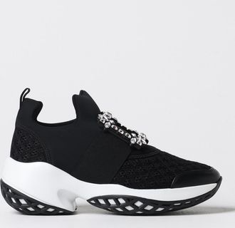 Roger Vivier Sneakers Viv Run in maglia crochet e neoprene con fibbia gioiello