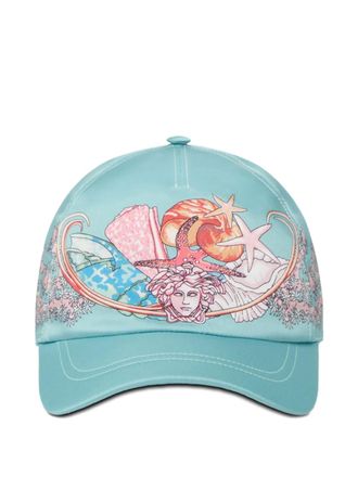 Versace Coral Theatre baseball cap - men - Polyester/Cotton - 59 - Blue