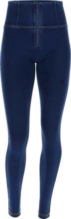 Freddy Leggings FREDDY Leggings WRUP1HC002ORG, Damen, Gr. XS, EURO, blau (schwarz jeans, schwarz seams), Obermaterial: 84% Baumwolle CO. 16% Elasthan EL., Ho