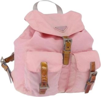 Prada Pre-owned Vintage Nylon Backpack - Dames - Vintage Rugzakken - Roze - ONE Size - Nylon - Vintage