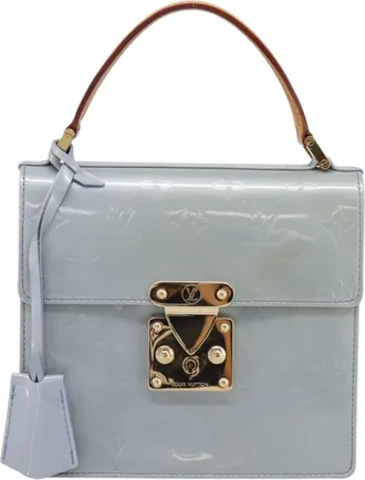Louis Vuitton Spring Street Nm Patent Leather Blue Patent_Leather Handbag (Pre-Owned)