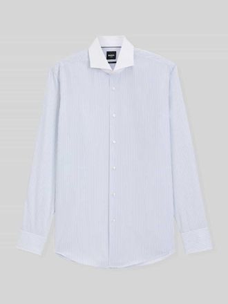 HUGO BOSS Slim Fit Businesshemd aus reiner Baumwolle Modell HANK-SP-B1 in Bleu, Gr&ouml;&szlig;e 38