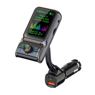OEM Reproductor Bluetooth Para Coche - Transmisor Fm Mp3 - Carga R&aacute;pida Pd 30 W Y Qc 3.0 - Entrada Aux - Compatible Usb Y Tarjeta Tf - Pantalla Con Letras