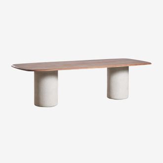 Sklum Mesa De Comedor Rectangular 270x110 Cm En Madera De Acacia Leighton Sklum