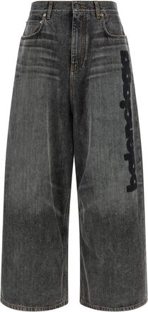 Balenciaga Grey Loose Low Rise Jeans