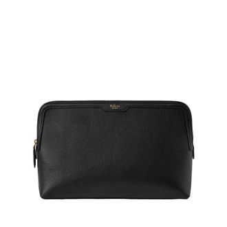 Mulberry Klassieke Zwarte Toilettas - Heren - Tassen - Zwart - Maat: ONE Size Leer