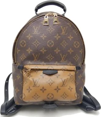 Louis Vuitton Tweedehands Canvas Louis Vuitton tassen - Dames - Vintage Rugzakken - Bruin - ONE Size - Vintage