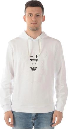 Emporio Armani Sweatshirt Hoodie - Heren - Hoodies - Wit - S - Katoen - Hoodies & sweatvesten