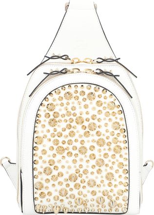Christian Louboutin Mens Loubifunk Crossbody Bag - White Leather - One Size