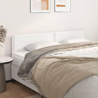 vidaXL Cabeceros 2 Unidades De Cuero Sint&eacute;tico Blanco 100x5x78/88 Cm Vidaxl