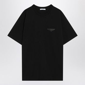 Givenchy Black Cotton T Shirt With Logo