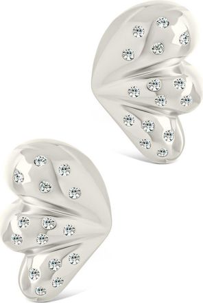 Sterling Forever Twyla Cubic Zirconia Winged Stud Earring in Silver at Nordstrom Rack