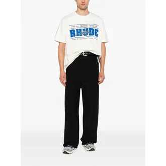 Rhude Logo Graphic Print T-Shirt - White