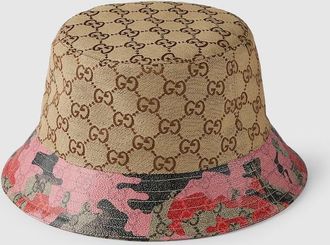 Gucci GG Canvas Bucket Hat, Size XXL, Beige, GG Canvas