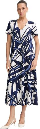 Joseph Ribkoff Abstract Print Trapeze Jurk - Dames - Casual kleedjes - Veelkleurig - L - Kleedjes