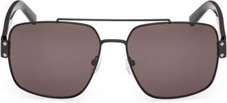 MCM 58mm Navigator Sunglasses in Black/Other /Smoke at Nordstrom
