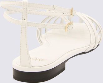 Alev&igrave; White Leather Elena Flats