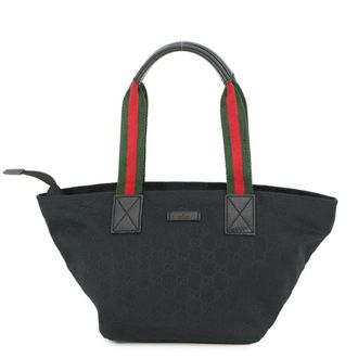 Gucci Black Gg Canvas Handbag Tote Bag (Pre-Owned)