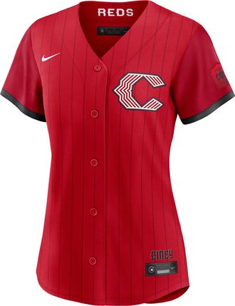 Nike Cincinnati Reds City Connect Nike Womens MLB Stadium Jersey in Red | RW260JCKRED-43L