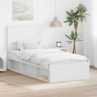 vidaXL vidaXL Struttura del letto Bianco 90 x 190 cm Pino massello