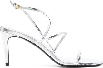 Khaite Sandali con effetto metallizzato 75mm - Argento