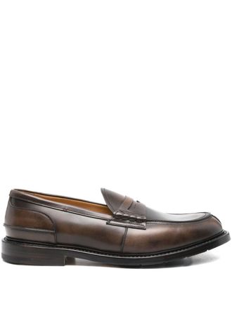 Premiata Penny Slot Detail Brown Leather Loafers