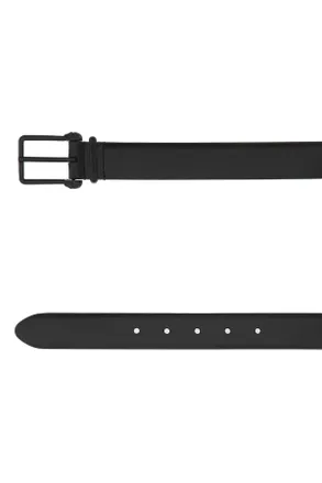 Alexander McQueen Mens Black Leather Belt 1070 Cinture
