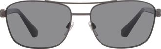 Burberry Grey Rectangular Mens Sunglasses BE3163 131687 60