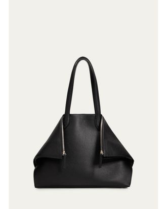 Aesther Ekme Fold Grain Leather Geometric Tote Bag