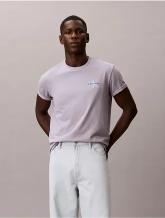 Calvin Klein Jeans Calvin Klein Mens Monologo Graphic Classic T-Shirt - Grey - L