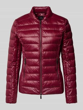 A|X Armani Exchange Shaped Fit Daunenjacke mit Reißverschlusstaschen in Bordeaux, Größe M