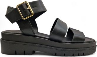 Generic Yours Womens Gladiator EEE Extra Wide Fit Sandals Ladies Chunky Ankle Flatform Platform Wedge Shoes Size (Black, UK Footwear Size System, Adult, Women