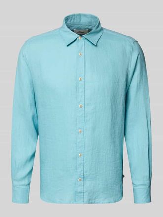 s.Oliver Red Label Regular Fit Freizeithemd aus reinem Leinen in Tuerkis, Gr&ouml;&szlig;e L
