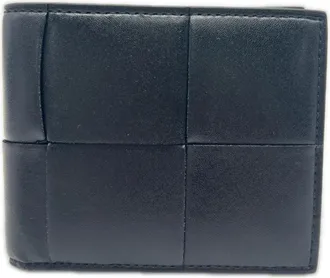 Bottega Veneta Black Leather Wallet (Bi-Fold) (Pre-Owned)