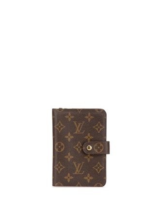 Louis Vuitton 2001 Monogram Porte Papier Zipped Wallet small wallets - Brown
