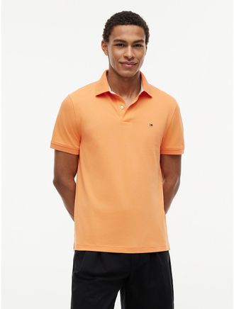 Tommy Hilfiger Mens Regular Fit Stretch Tommy Polo - Orange - XXXL