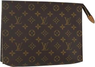 Louis Vuitton Pre-owned Clutches, female, Brown, Size: ONE SIZE Pre-owned Canvas Clutch