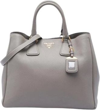 Prada Pre-owned Handbags, female, Gray, Size: ONE SIZE Pre-owned Vintage Satchel