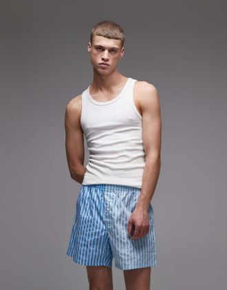 Paul Smith Boxer blu a righe