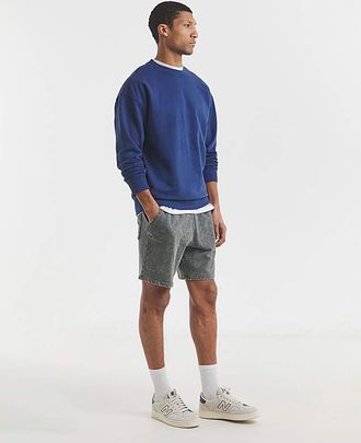 Jacamo Relaxed Fit Garment Dyed Crew Neck Sweat