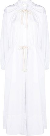 Jil Sander drawstring cotton shirtdress - women - Cotton - 34 - White