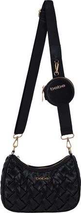 Bebe Luca Woven Crossbody Bag with Zip Pouch in Black at Nordstrom Rack