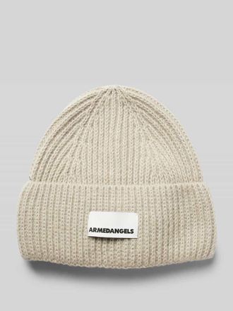 Armedangels Armedangels Beanie mit Label-Patch Modell Kayaas in Beige, Gr&ouml;&szlig;e 1