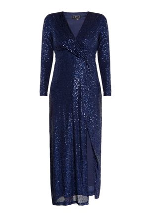 Faina Paillettenjurk Dames marine