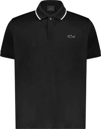 Paul & Shark Aqua Touch Katoenen Polo - Heren - Polos - Zwart - L - Katoen - Tops
