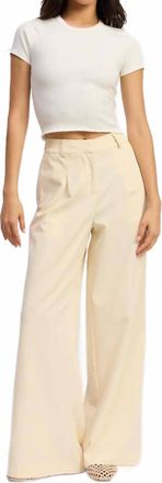 En Saison Elspeth Wide Leg Pant In Pastel Yellow