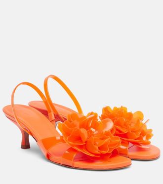 Farm Rio Floral-applique sandals